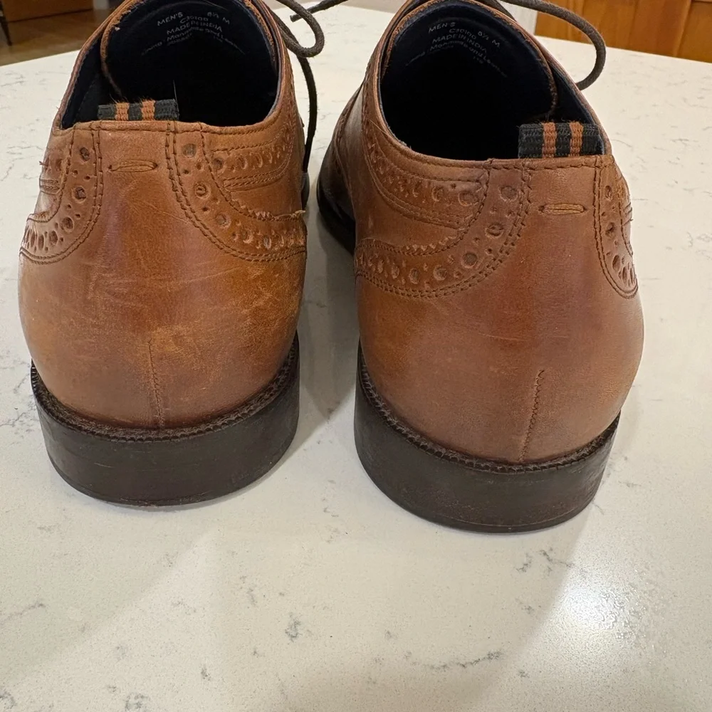 Cole Haan Men’s Brown Leather Wingtip Brogue Dress Shoes - Size 8.5